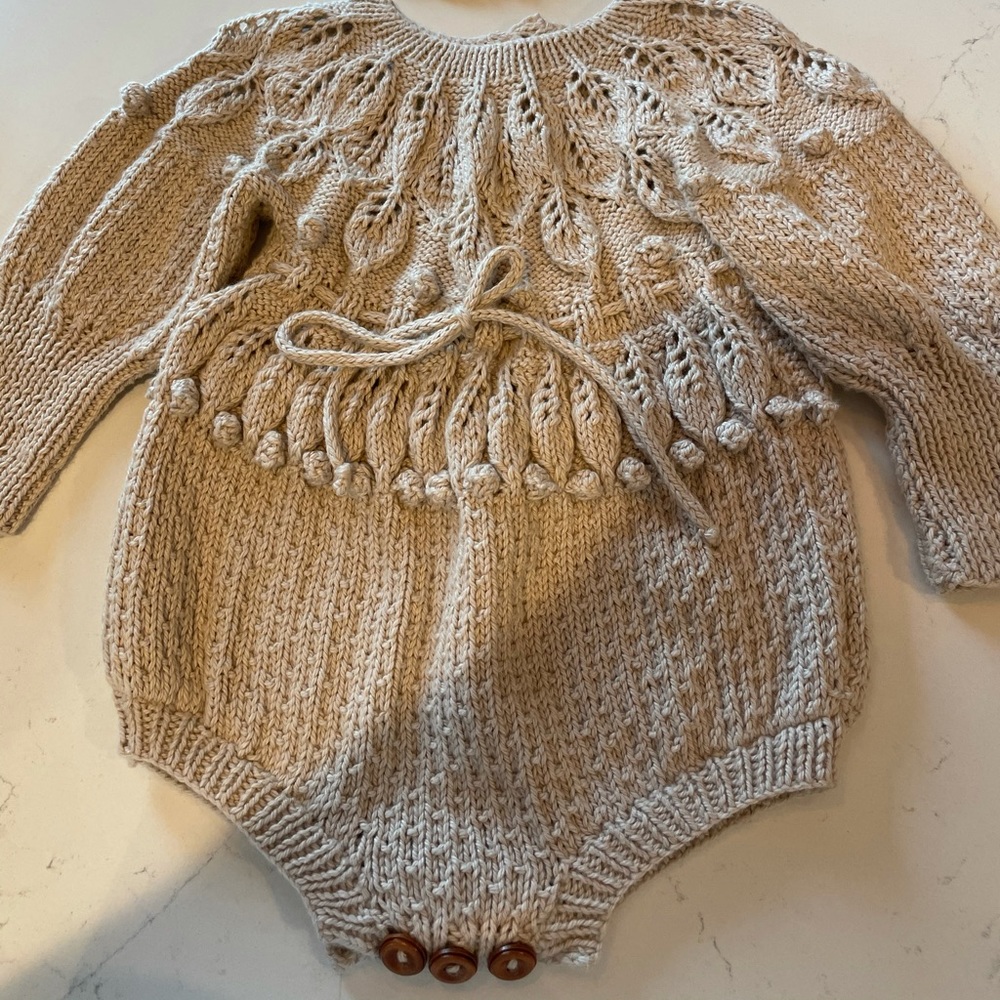 Hand Knit Romper